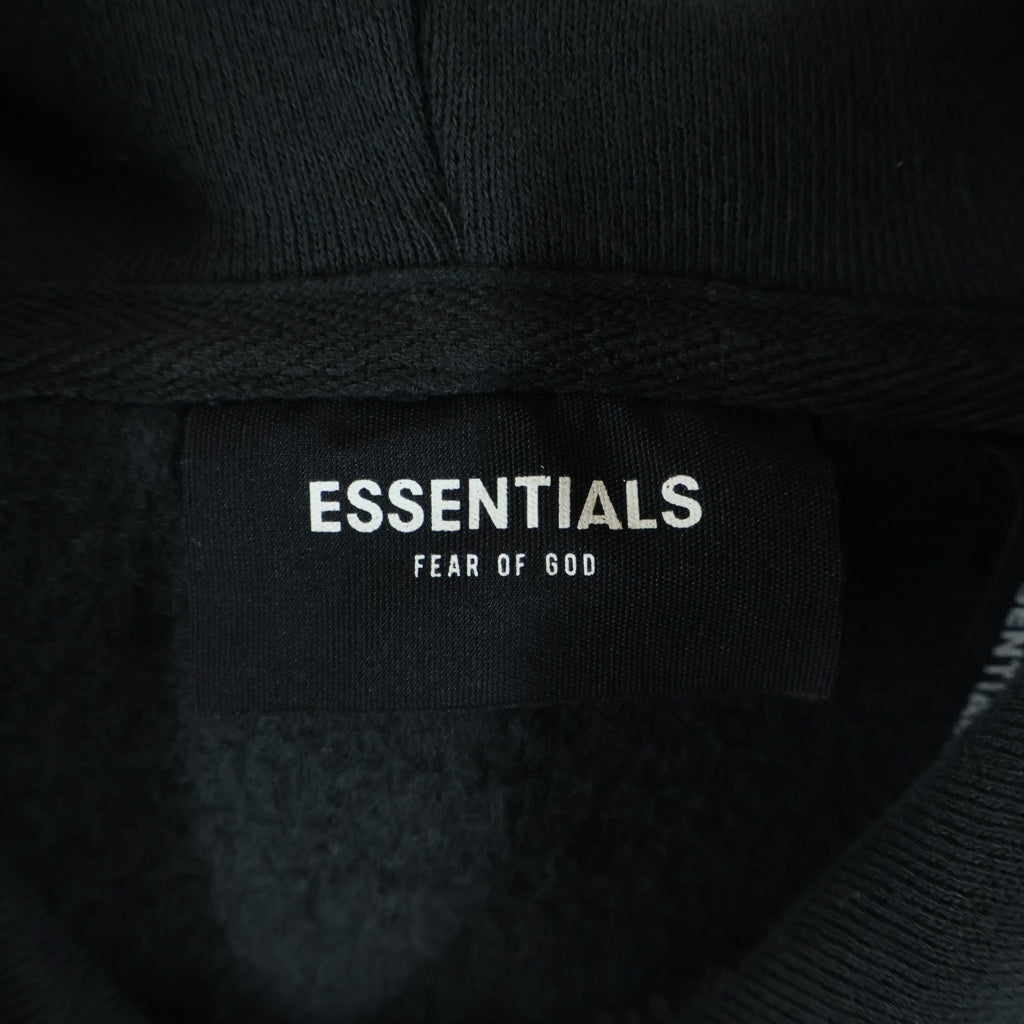 FEAR OF GOD ESSENTIALS(フィアオブゴッド エッセンシャルズ) HOODIE バックリフレクターロゴ プルオーバースウェットパーカー フーディー ブラック