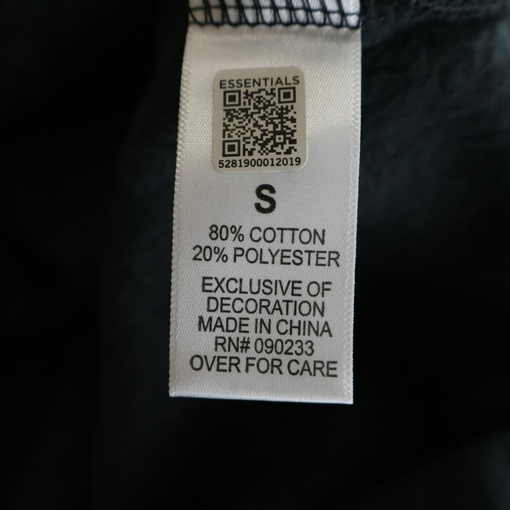 FEAR OF GOD ESSENTIALS(フィアオブゴッド エッセンシャルズ) HOODIE バックリフレクターロゴ プルオーバースウェットパーカー フーディー ブラック