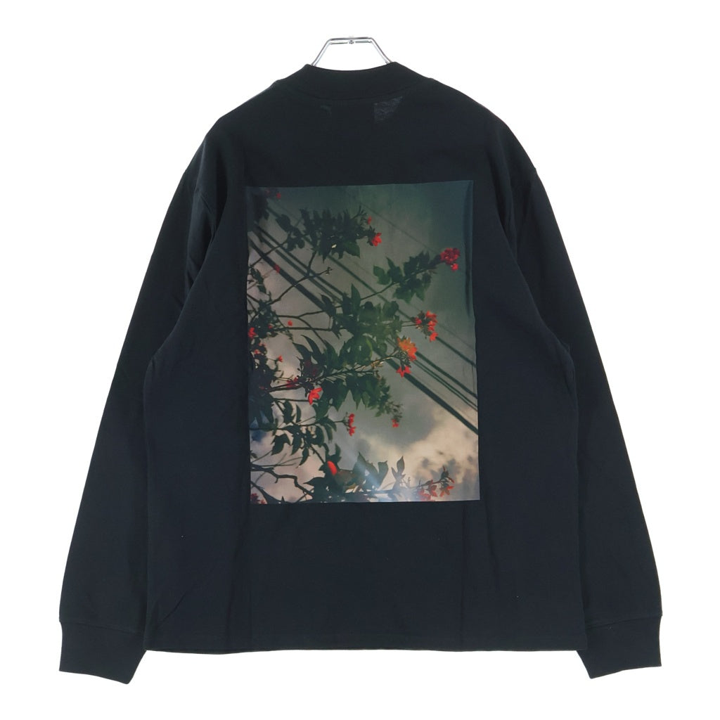 FEAR OF GOD ESSENTIALS(フィアオブゴッド エッセンシャルズ) L/S T-SHIRT FLOWER フラワーフォト 長袖Tシャツ ロンT ブラック