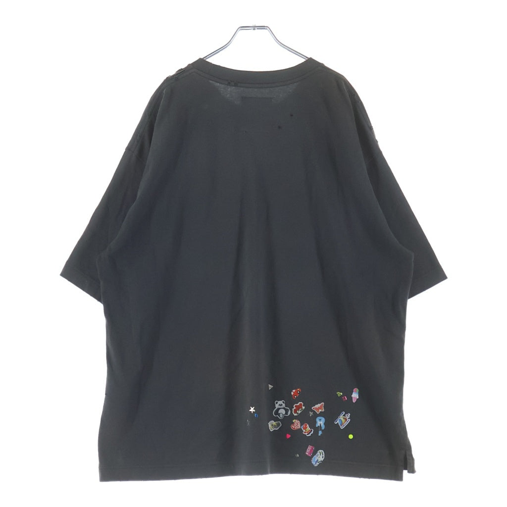 MAISON MIHARAYASUHIRO(メゾンミハラヤスヒロ) 26SS Kids Sticker Printed T-shirt ステッカー フェード加工 半袖Tシャツ グレー J16TS821