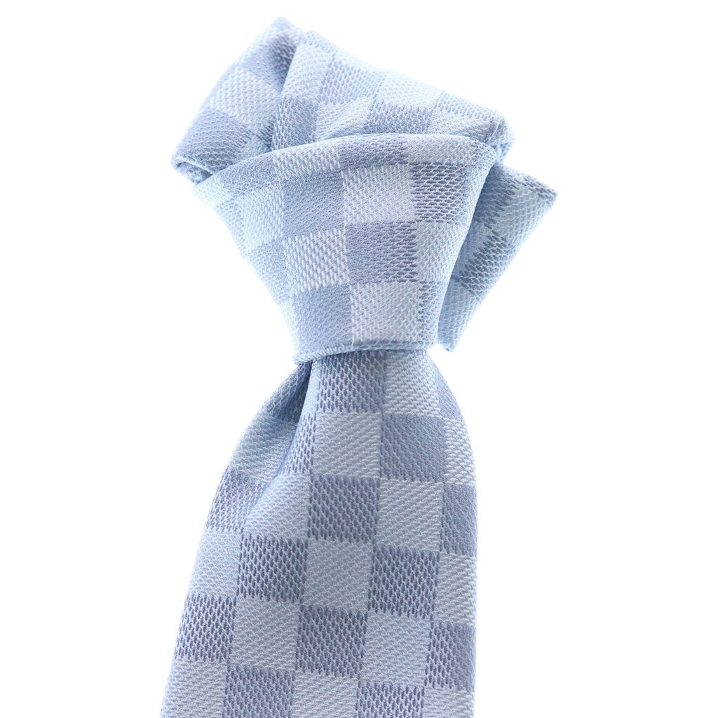未使用級 ルイヴィトン Louis Vuitton ネクタイ ブルー ダミエ LOUIS VUITTON(ルイヴィトン) ダミエ クラシック シルクネクタイ