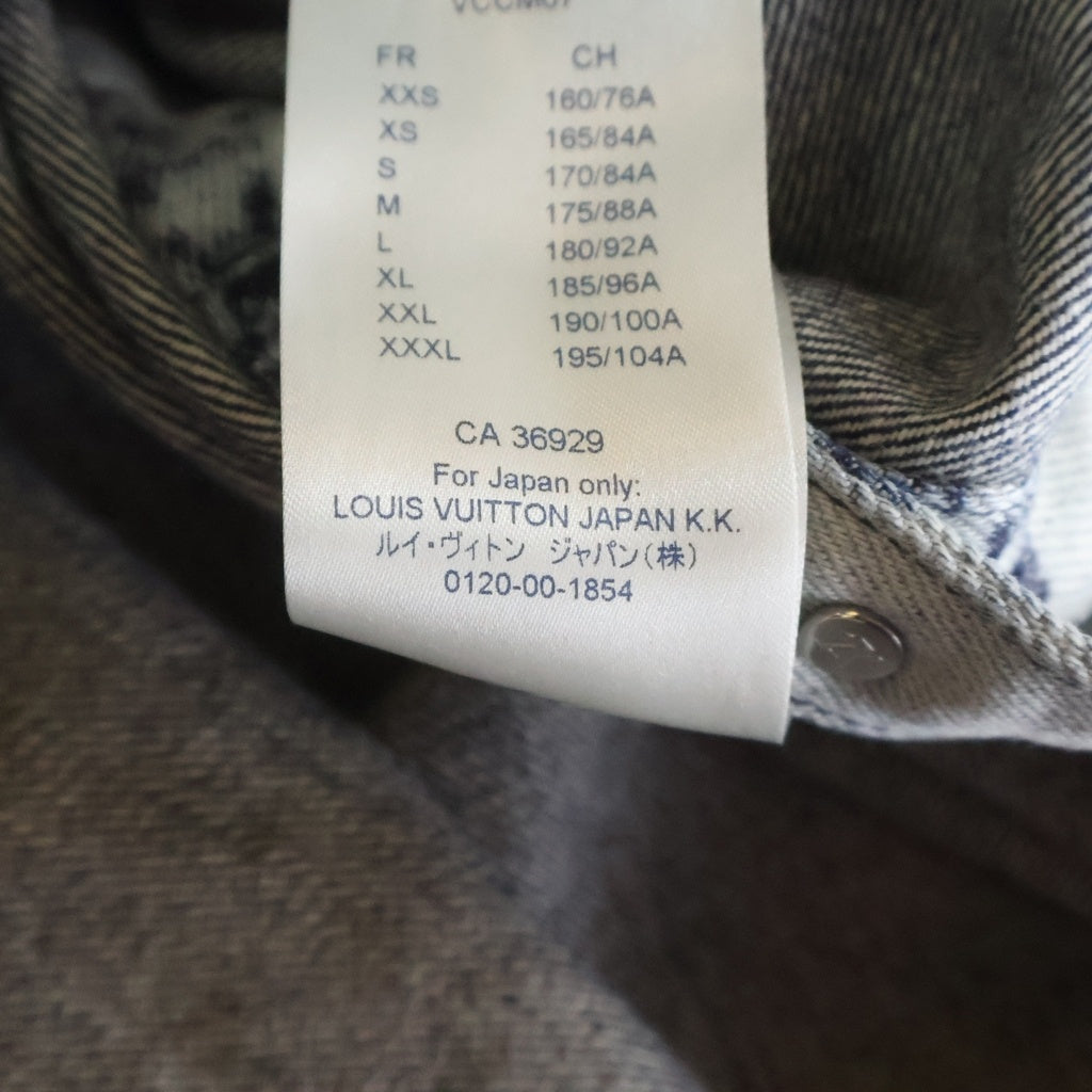 LOUIS VUITTON(ルイヴィトン) 19SS ブリーチ加工 デニムジャケット インディゴ RM191 LVE HGS87W