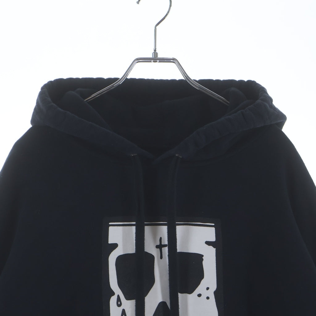 CHROME HEARTS(クロムハーツ) ×Purplehaus MONKPUNK HD PLVR パープルハウス モンクパンク プルオーバーフーディ パーカー スカル ロゴプリント バンダナ切替 ペイズリー ブラック