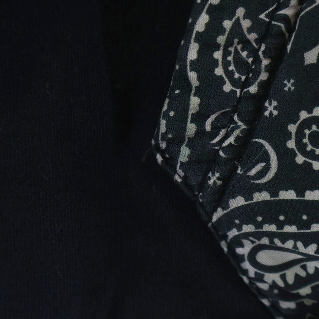 CHROME HEARTS(クロムハーツ) ×Purplehaus MONKPUNK HD PLVR パープルハウス モンクパンク プルオーバーフーディ パーカー スカル ロゴプリント バンダナ切替 ペイズリー ブラック
