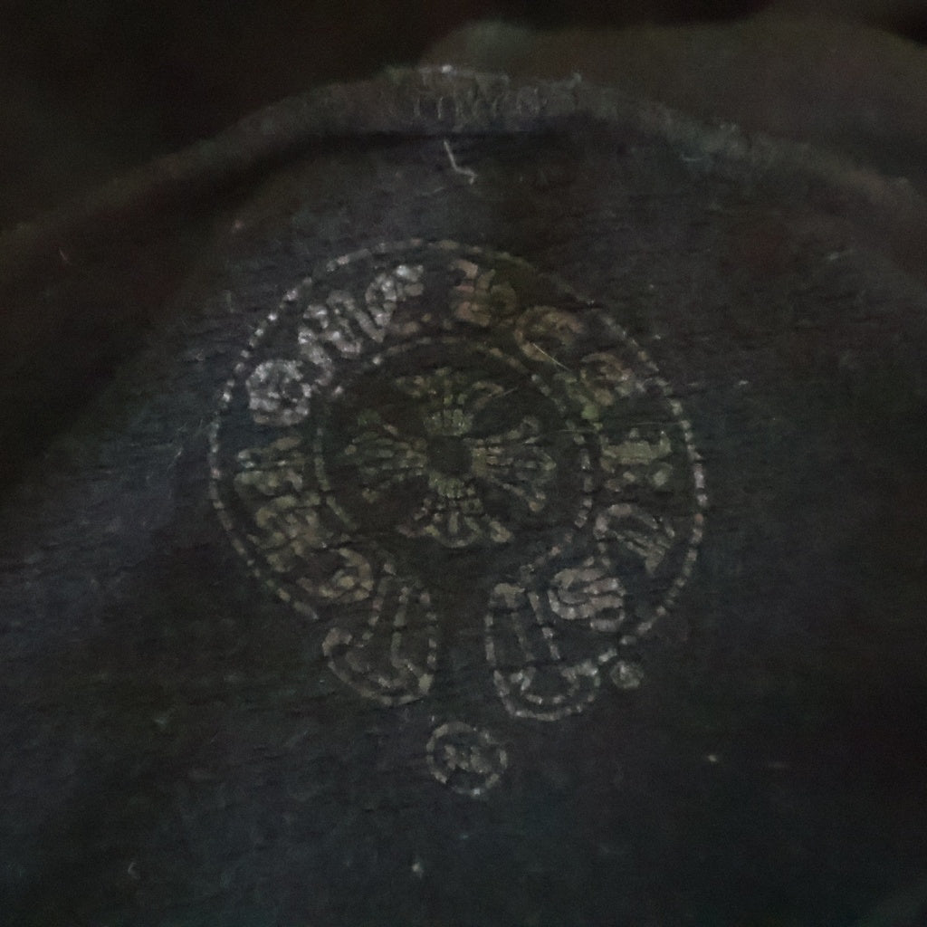 CHROME HEARTS(クロムハーツ) ×Purplehaus MONKPUNK HD PLVR パープルハウス モンクパンク プルオーバーフーディ パーカー スカル ロゴプリント バンダナ切替 ペイズリー ブラック