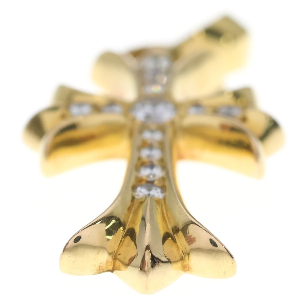 CHROME HEARTS(クロムハーツ) 22K CH CRS SML WBALE P/DIA スモールCHクロス ベイル PAVEダイヤ Wベイル ネックレストップ ゴールド