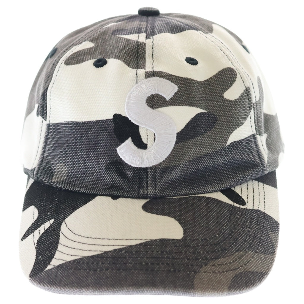 SUPREME(シュプリーム) 25AW Pigment Coated Canvas S Logo 6-Panel ピグメント コーティングキャンバス Sロゴ 6パネルキャップ 帽子 グレー