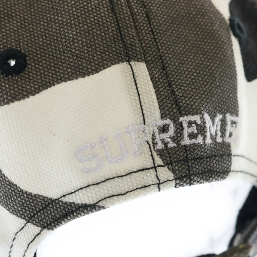SUPREME(シュプリーム) 25AW Pigment Coated Canvas S Logo 6-Panel ピグメント コーティングキャンバス Sロゴ 6パネルキャップ 帽子 グレー