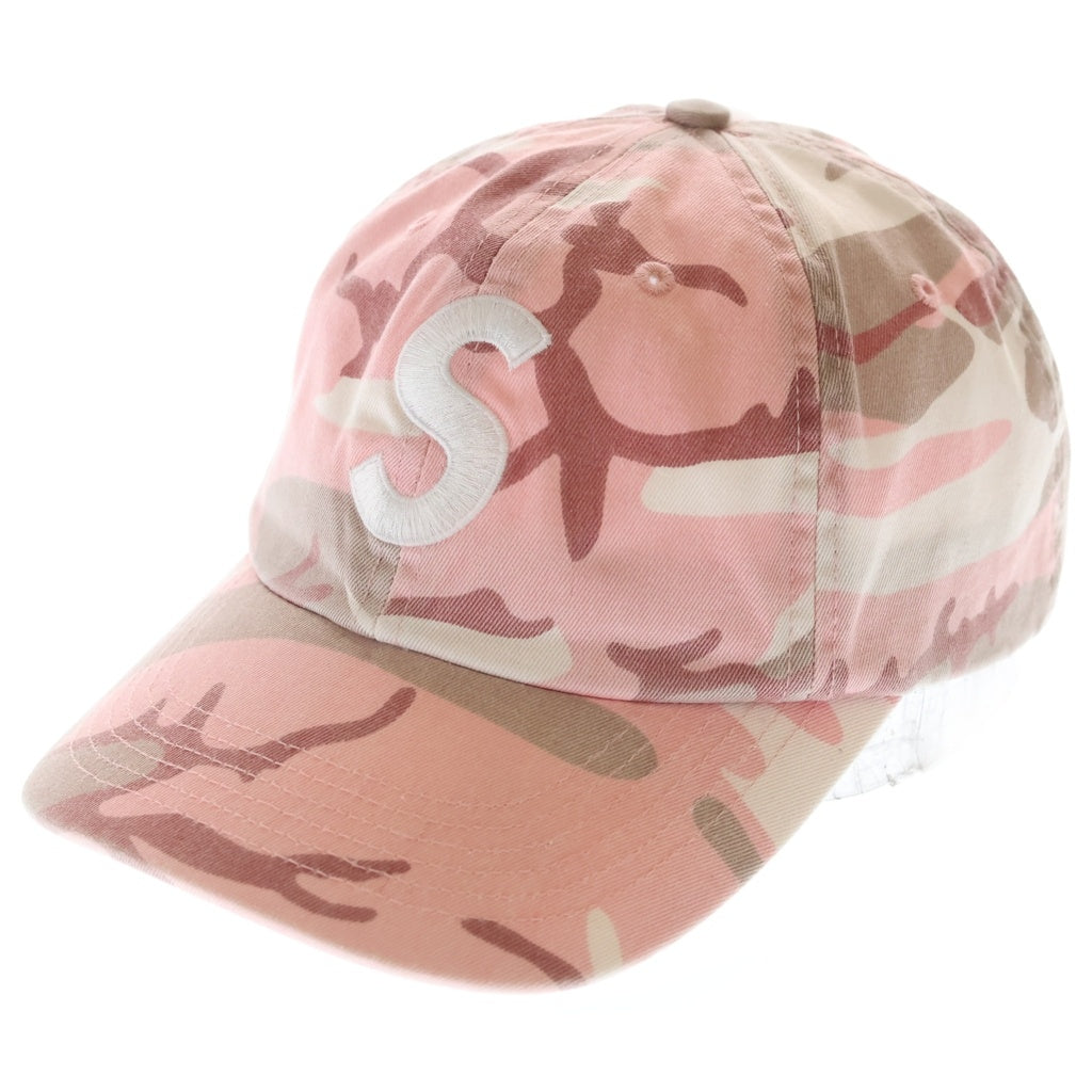 SUPREME(シュプリーム) 25SS Pigment Coated S Logo 6-Panel ピグメント Sロゴ 6パネルキャップ 帽子 ピンク レディース