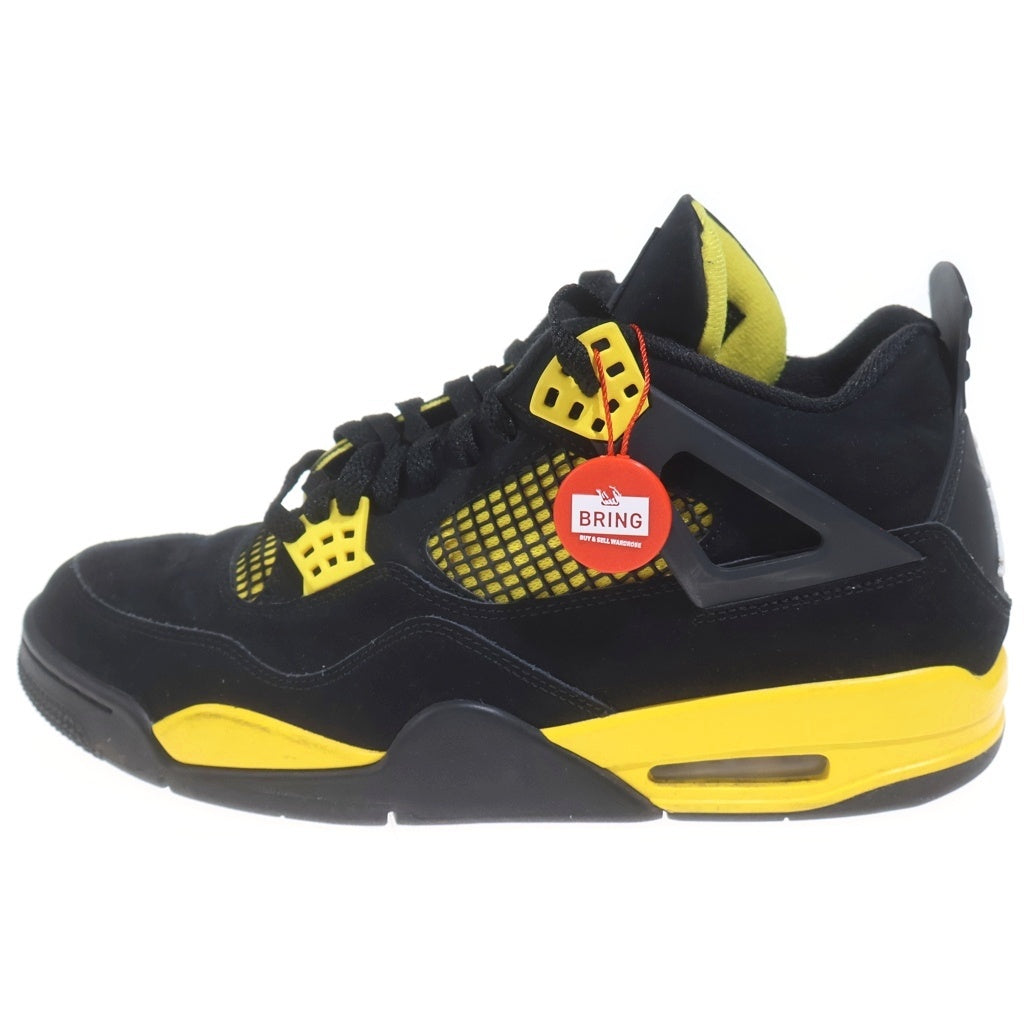 NIKE(ナイキ) AIR JORDAN 4 RETRO THUNDER 2023 DH6927-017 エアジョーダン4 レトロ サンダー ハイカットスニーカー ブラック/イエロー US10.5/28.5cm