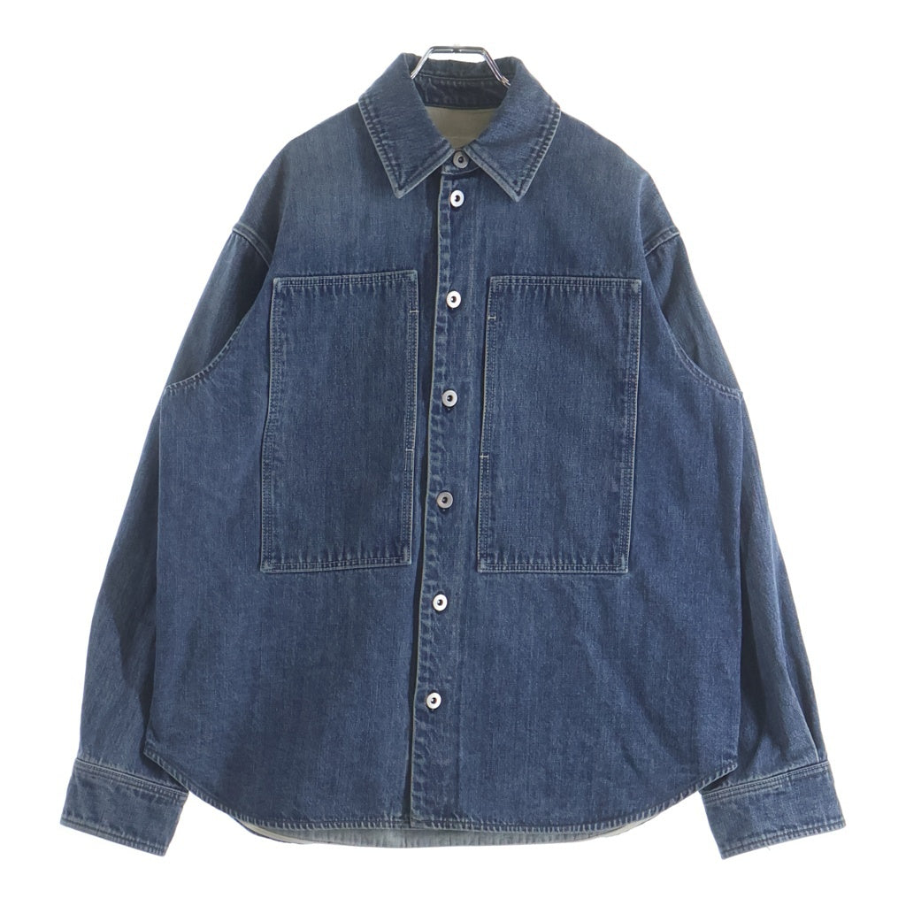 JIL SANDER +(ジルサンダープラス) Japanese Denim Overshirt J47DL0153 J45259 ジャパニーズ デニム オーバーシャツ ジャケット インディゴ