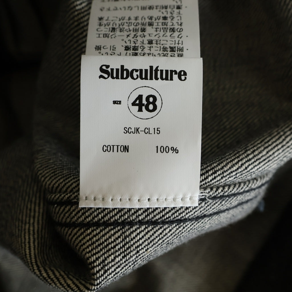 SUBCULTURE(サブカルチャー) S06XX BLACK DENIM JACKET SCJK-CL15 シンチバック デニムジャケット ブラック