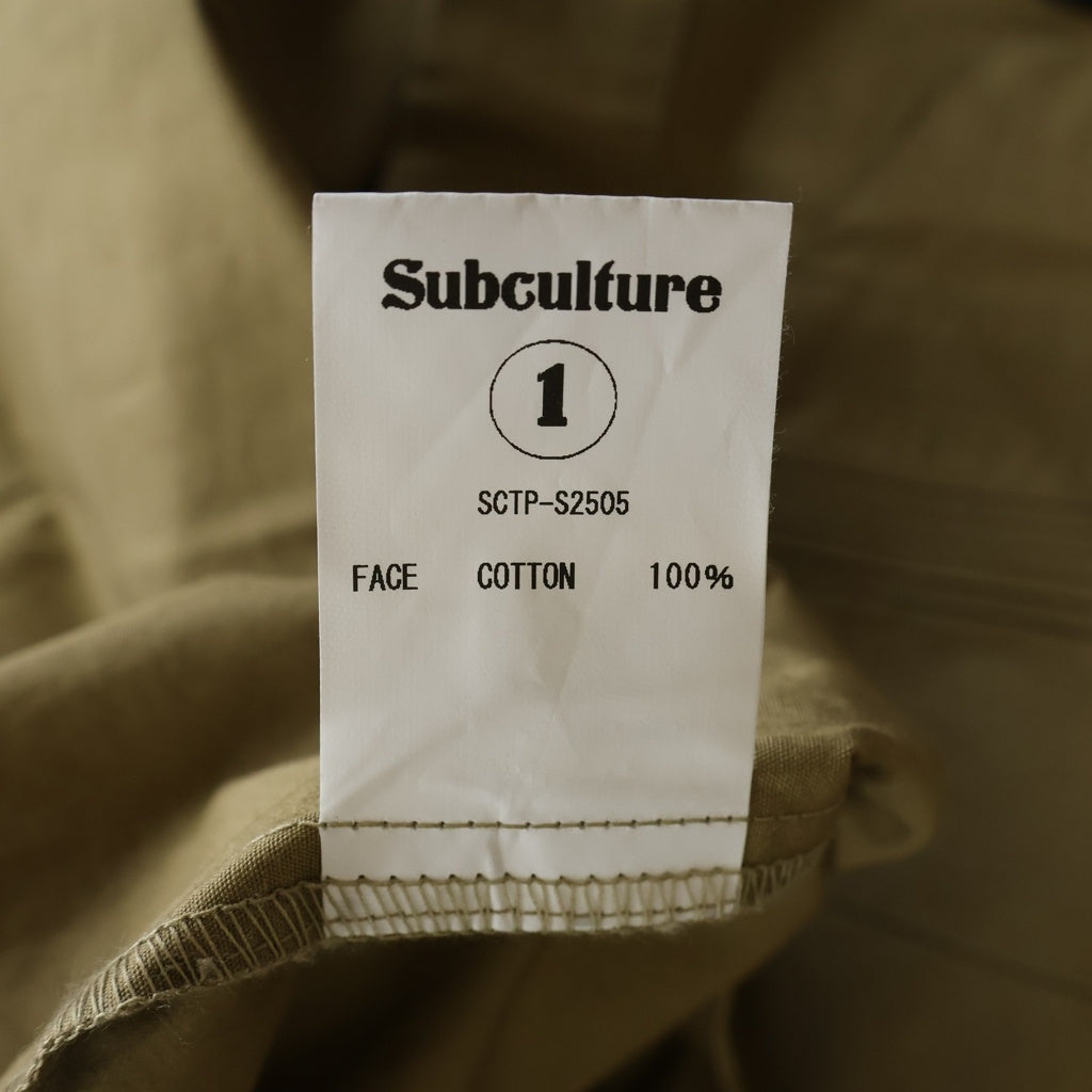 SUBCULTURE(サブカルチャー) キューバ開襟半袖シャツ SCTP-S2505 ベージュ