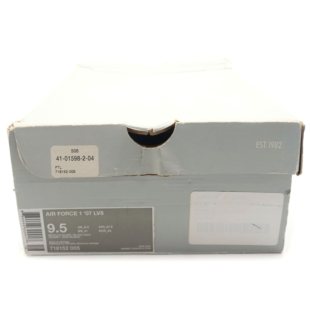 NIKE(ナイキ) 【観賞用2015年製】 AIR FORCE1 LOW '07 LV8 エアフォース1 ダイヤモンドクエスト ローカットスニーカー シルバー US9.5/27.5cm 718152-005