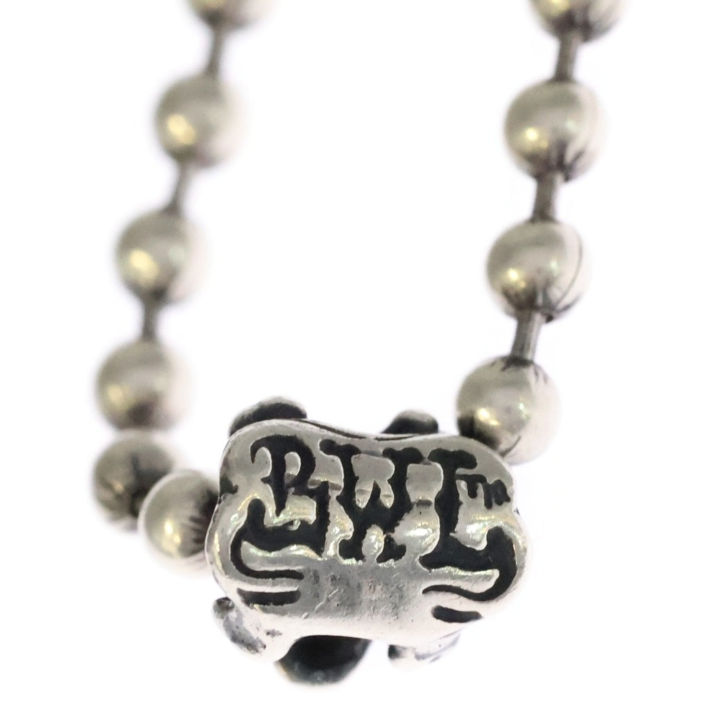 Bill Wall Leather/BWL ビルウォールレザー Ball Chain 4mm w Skull Crossbones スカルクロス ボールチェーン ネックレス シルバー Bill Wall Leather/BWL(ビルウォールレザー) Ball Chain 4mm w Skull