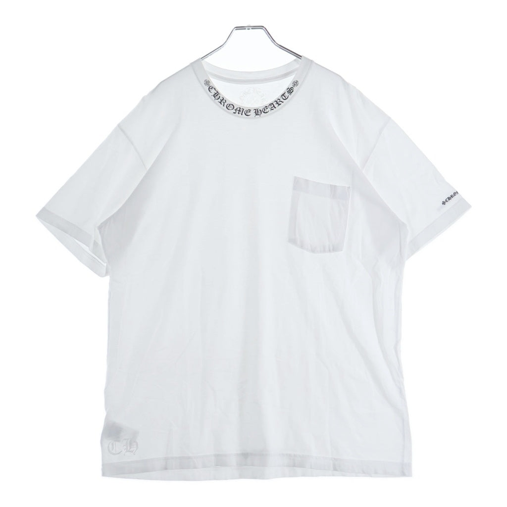 CHROME HEARTS(クロムハーツ) CH T-SHIRT ネックロゴ 半袖Tシャツ ホワイト
