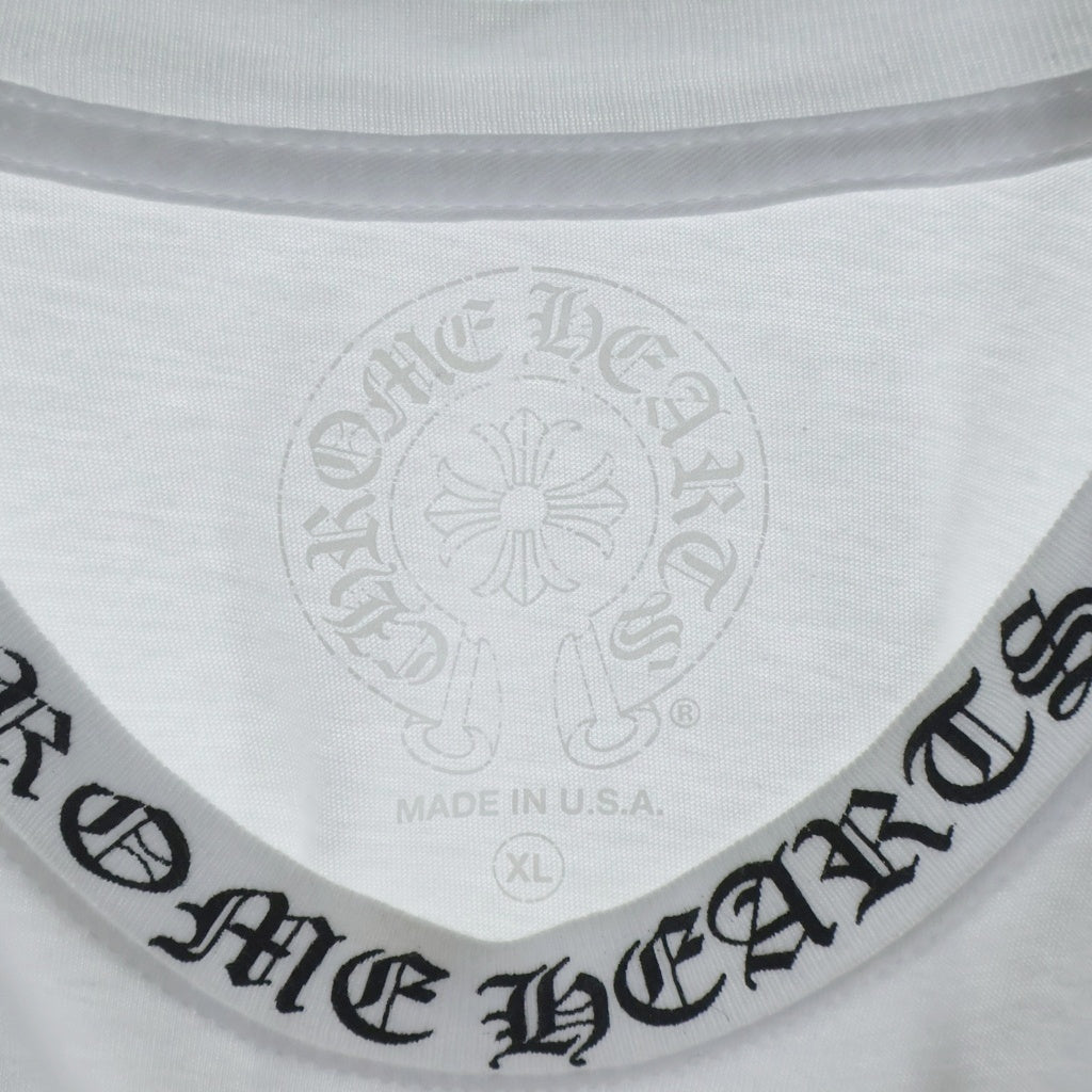 CHROME HEARTS(クロムハーツ) CH T-SHIRT ネックロゴ 半袖Tシャツ ホワイト