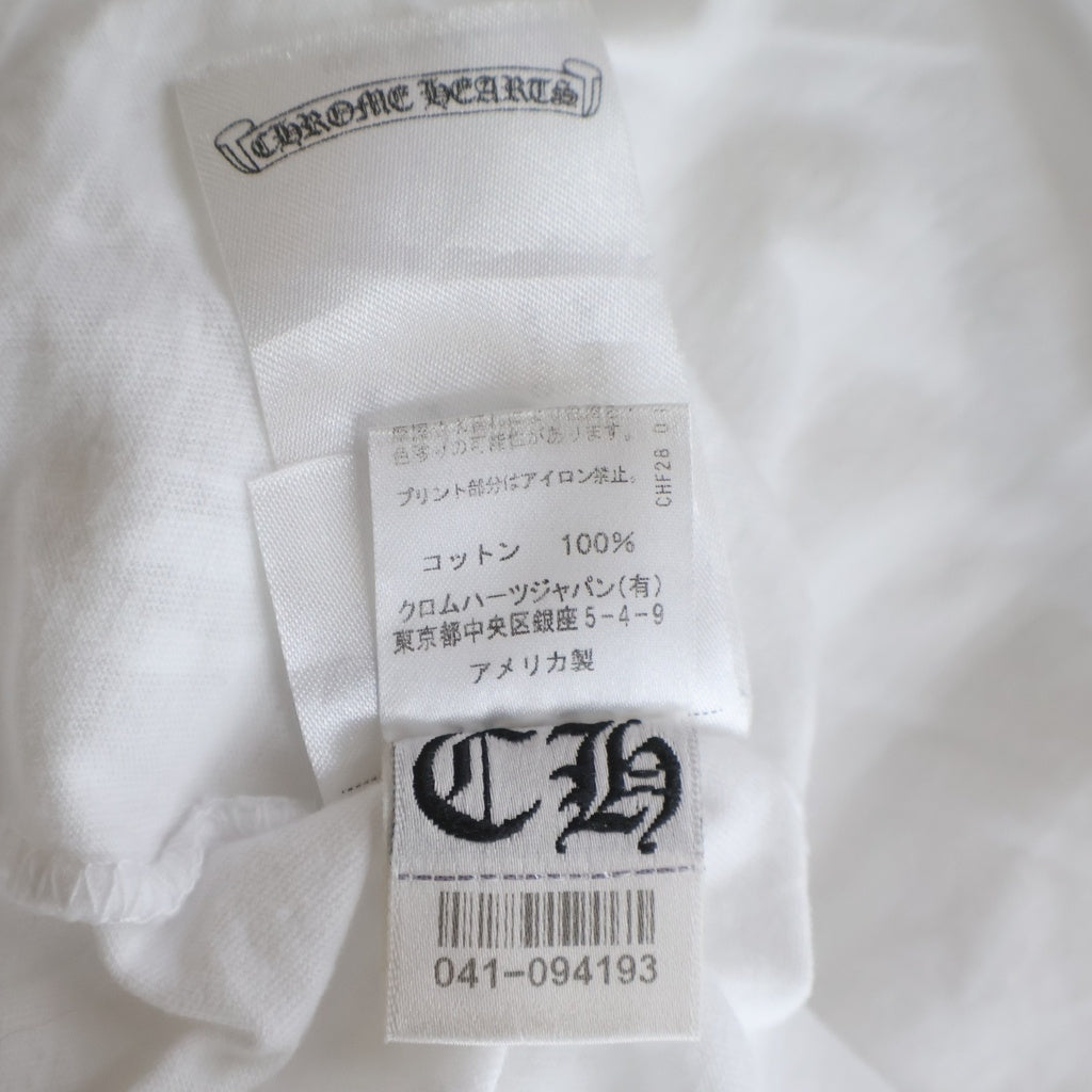 CHROME HEARTS(クロムハーツ) CH T-SHIRT ネックロゴ 半袖Tシャツ ホワイト