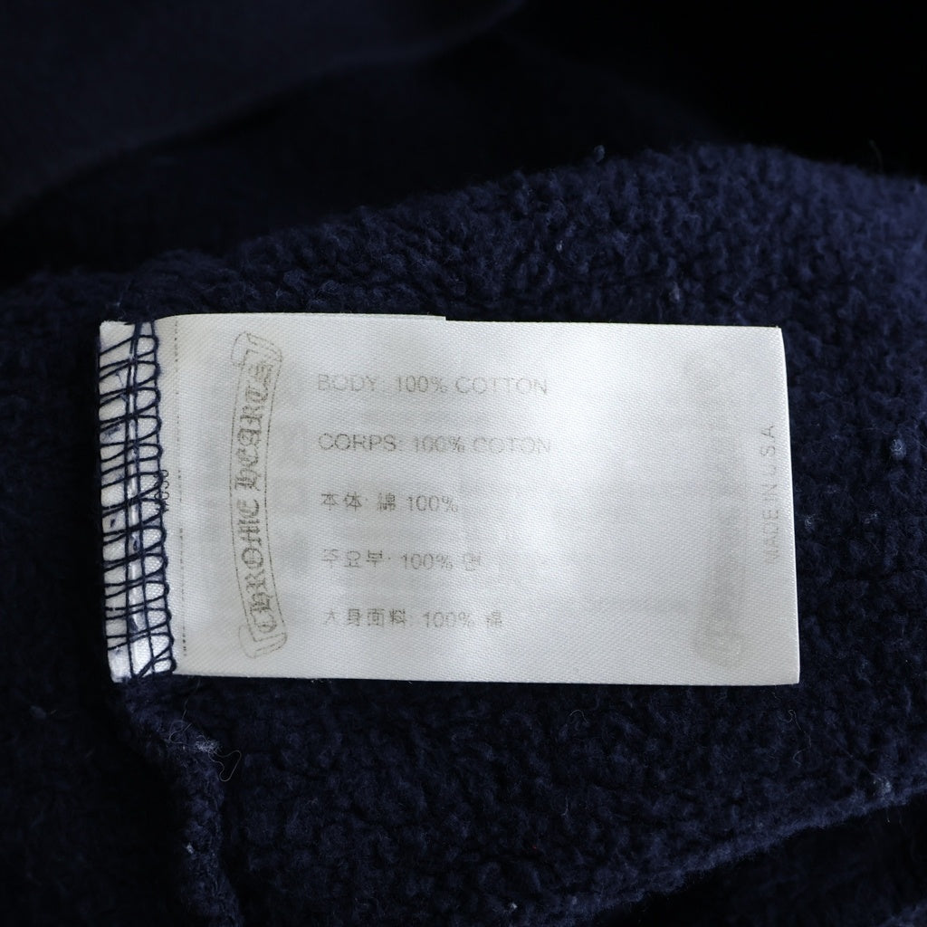 CHROME HEARTS(クロムハーツ) SWTSHRT HD PLVR アームロゴ プルオーバースウェットパーカー フーディー ネイビー/イエロー