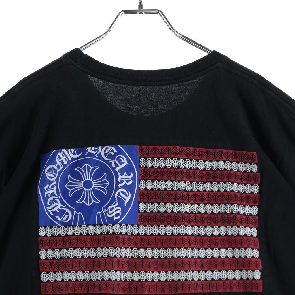 CHROME HEARTS(クロムハーツ) CH T-SHIRT アメリカンフラッグ ヴァインダガー 半袖Tシャツ ブラック
