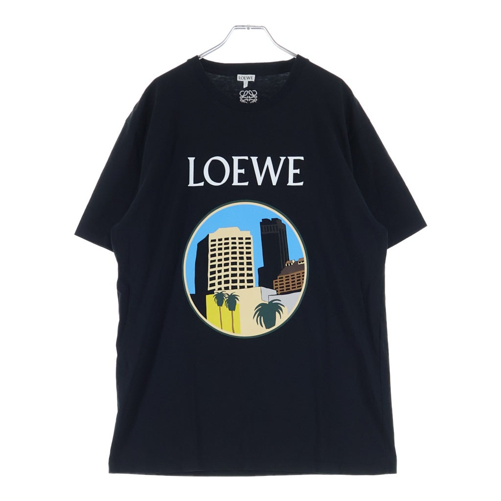LOEWE(ロエベ) 21SS L.A. Series T-Shirt アナグラム ロゴ刺繍半袖Tシャツ ブラック H897Y22X01