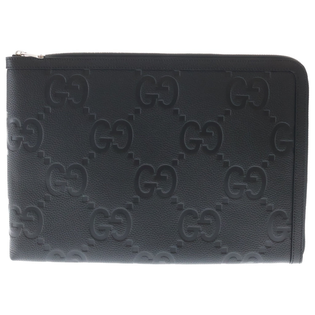 GUCCI(グッチ) ジャンボ GG ミディアム トラベル ドキュメントケース セカンドバッグ クラッチバッグ ブラック 792262 レディース