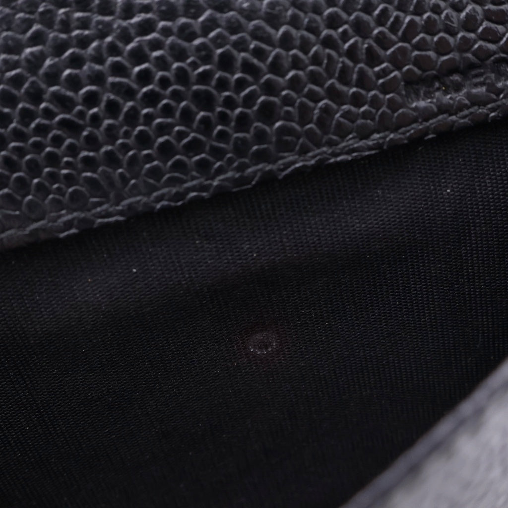 THOM BROWNE(トムブラウン) レザーウォレット 2つ折り財布 ブラック