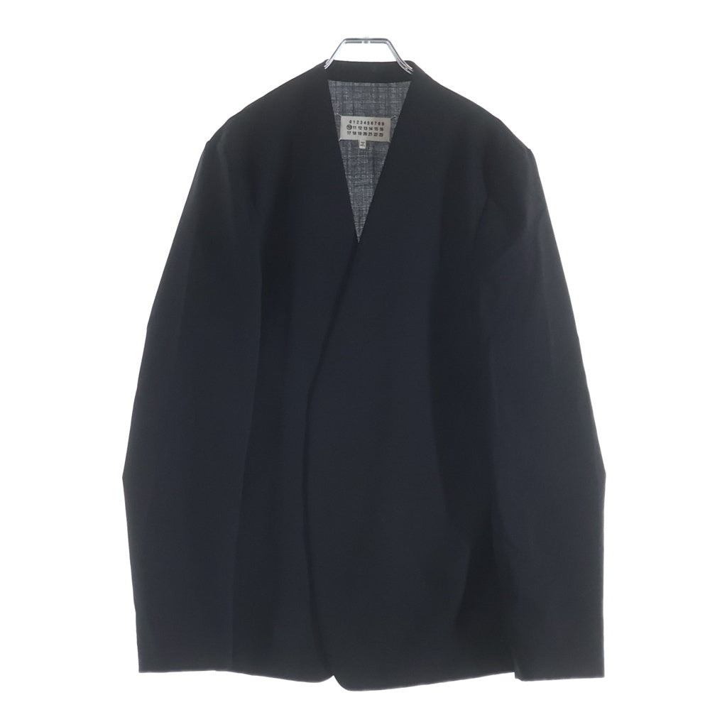 Maison Margiela(メゾンマルジェラ) 21SS ボタンレステーラードジャケットノーカラージャケット S50BN0370 ブラック