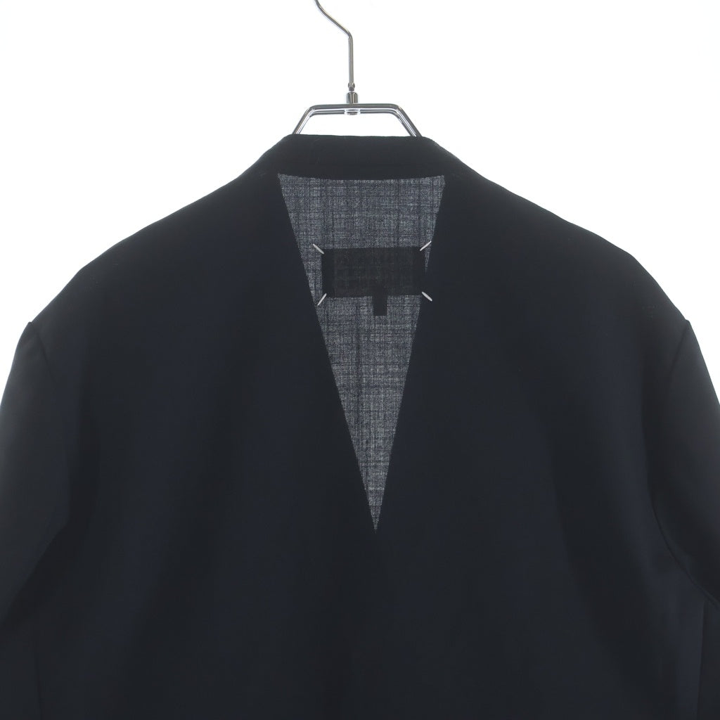 Maison Margiela(メゾンマルジェラ) 21SS ボタンレステーラードジャケットノーカラージャケット S50BN0370 ブラック
