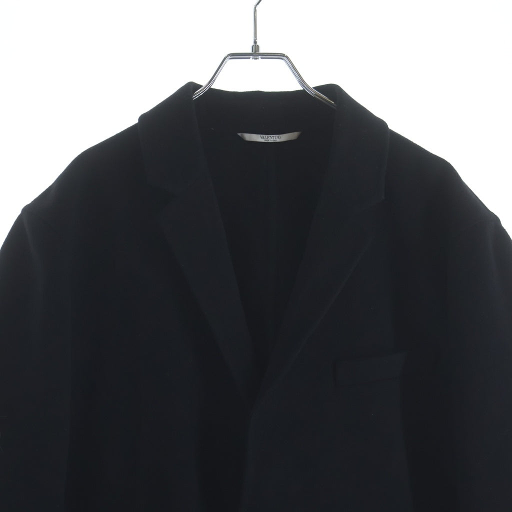 VALENTINO(ヴァレンティノ) ウールカシミヤチェスターコート QV0CAA852KA ブラック