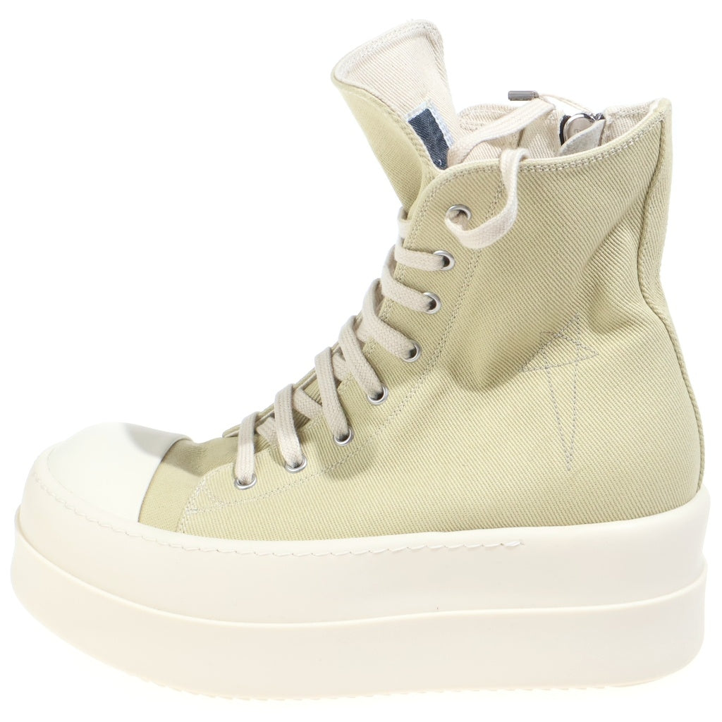 DRKSHDW(ダークシャドウ) DOUBLE BUMPER SNEAKS ダブルバンパー キャンバスハイカットスニーカー ベージュ DS01E3831-DOEM9