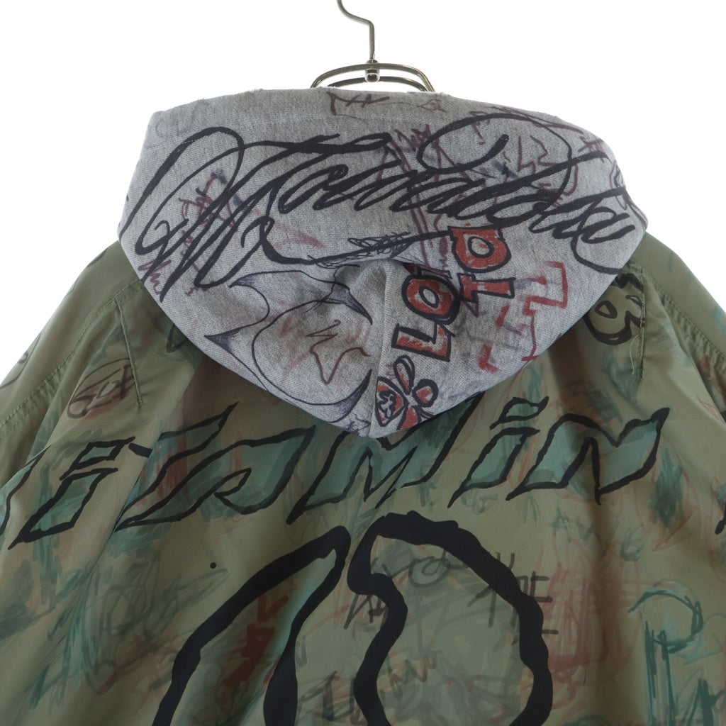 Mowalola(モワローラ) 25AW GRAFFITI BOMBER JACKET グラフィック ボンバージャケット カーキ