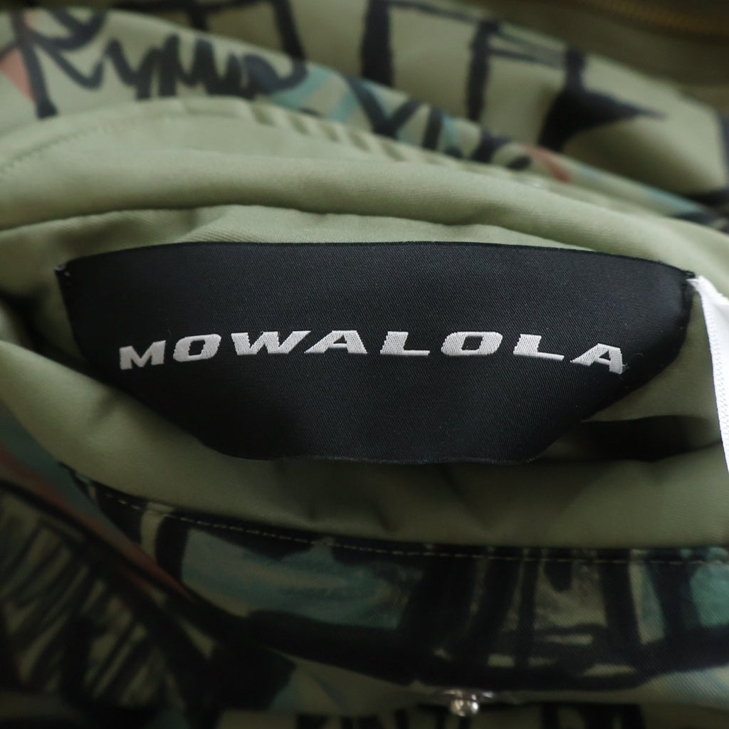 Mowalola(モワローラ) 25AW GRAFFITI BOMBER JACKET グラフィック ボンバージャケット カーキ