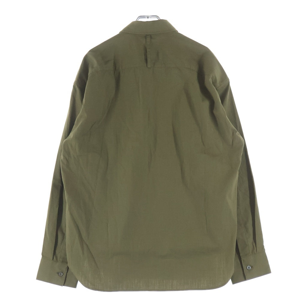 STUDIO NICHOLSON(スタジオニコルソン) SOLST SHIRT 51-10-852018 ヴィンテージコットン 長袖シャツ ミリタリーグリーン