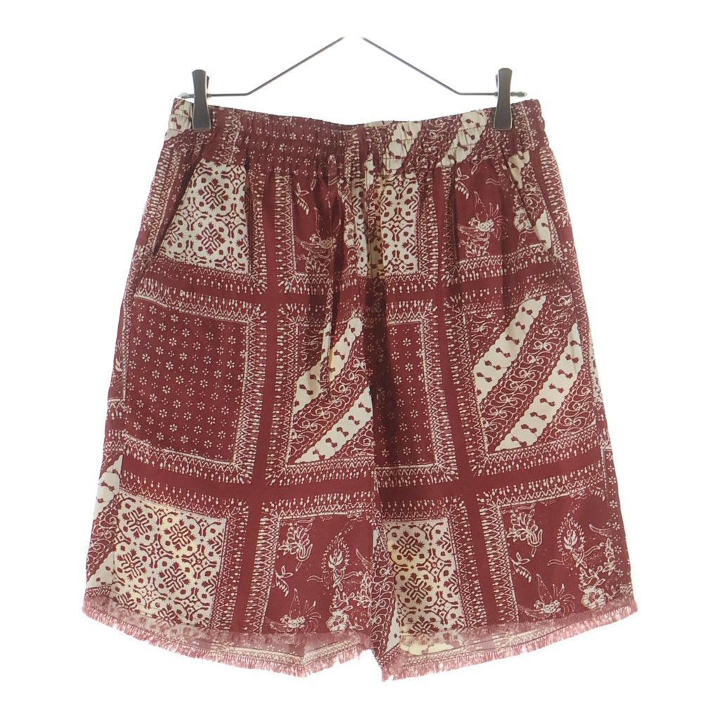 KITH(キス) 24SS Silk Twill Lewis Short KHM060592 シルクツイル バンダナ柄 ショーツ ハーフパンツ レッド