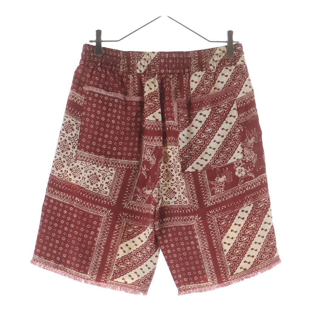 KITH(キス) 24SS Silk Twill Lewis Short KHM060592 シルクツイル バンダナ柄 ショーツ ハーフパンツ レッド