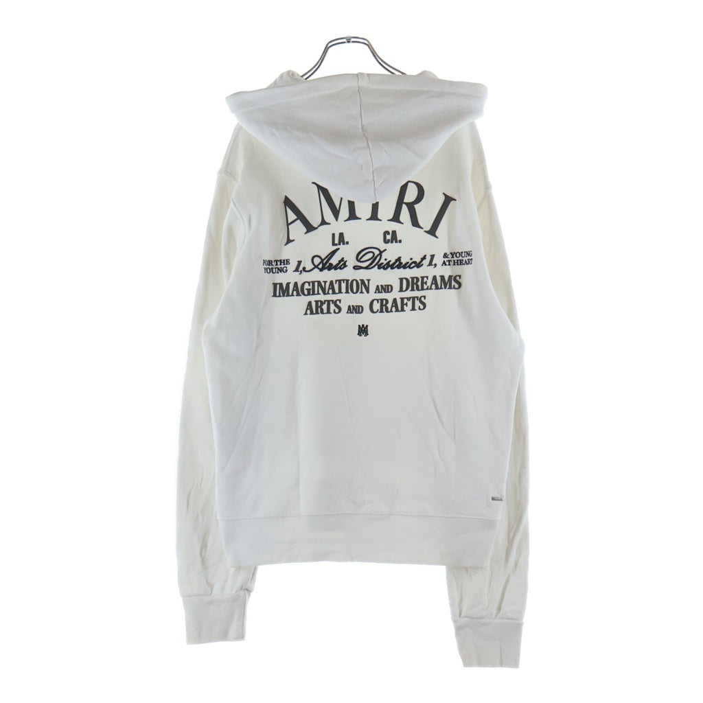 AMIRI(アミリ) Arts District Logo Hoodie プルオーバースウェットパーカー フーディー ホワイト