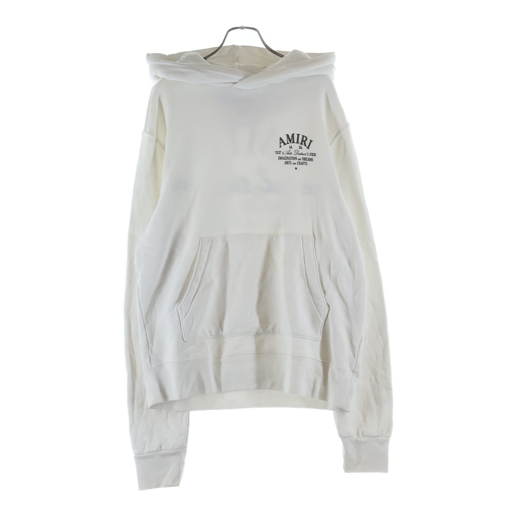 AMIRI(アミリ) Arts District Logo Hoodie プルオーバースウェットパーカー フーディー ホワイト