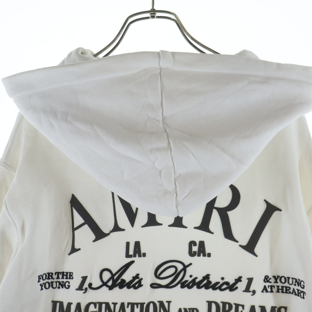 AMIRI(アミリ) Arts District Logo Hoodie プルオーバースウェットパーカー フーディー ホワイト
