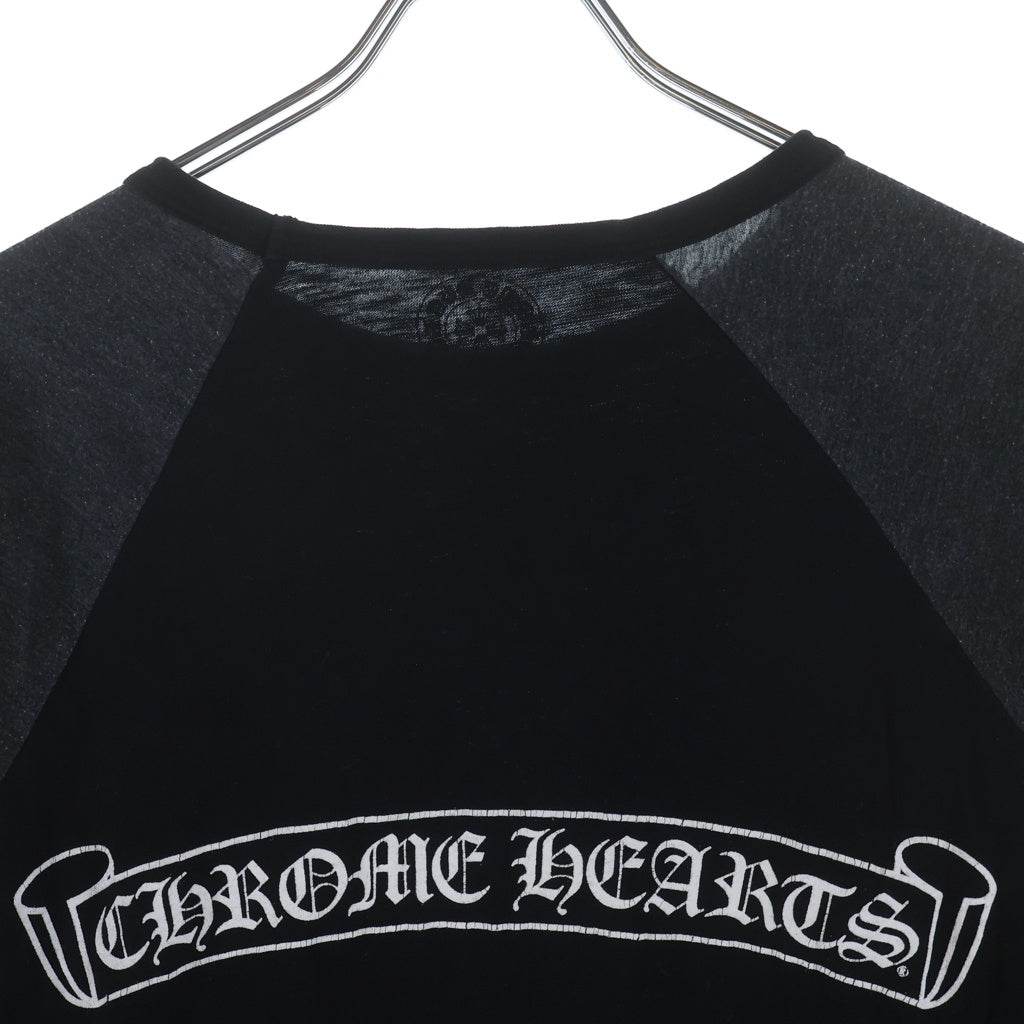 CHROME HEARTS(クロムハーツ) CH L/ST-SHIRT ホースシュープリント ラグランスリーブ 長袖Tシャツ ロンT ブラック