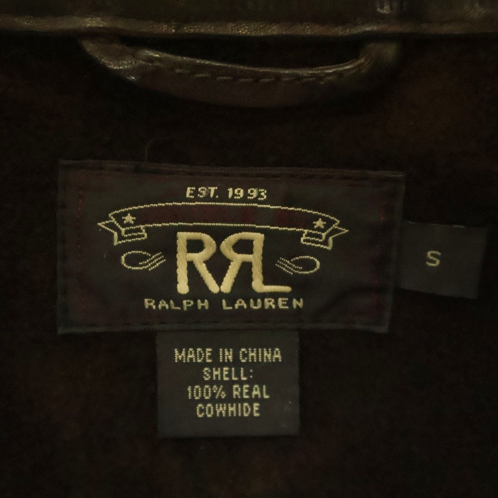 RRL(ダブルアールエル) LEATHER SHIRTS JACKET レザーシャツ ジャケット ブラック