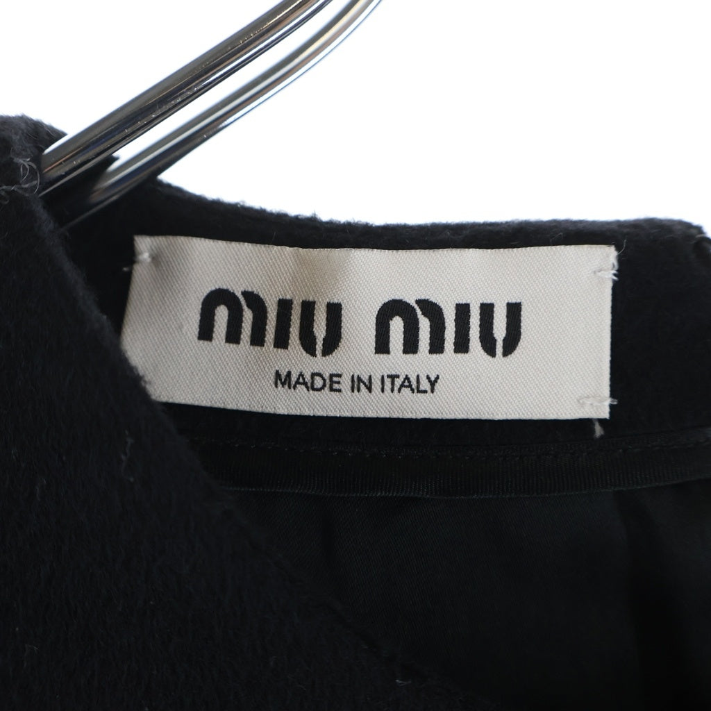 miumiu(ミュウミュウ) ロゴパッチポケット ベスト ブラック ブラック MT1829 レディース