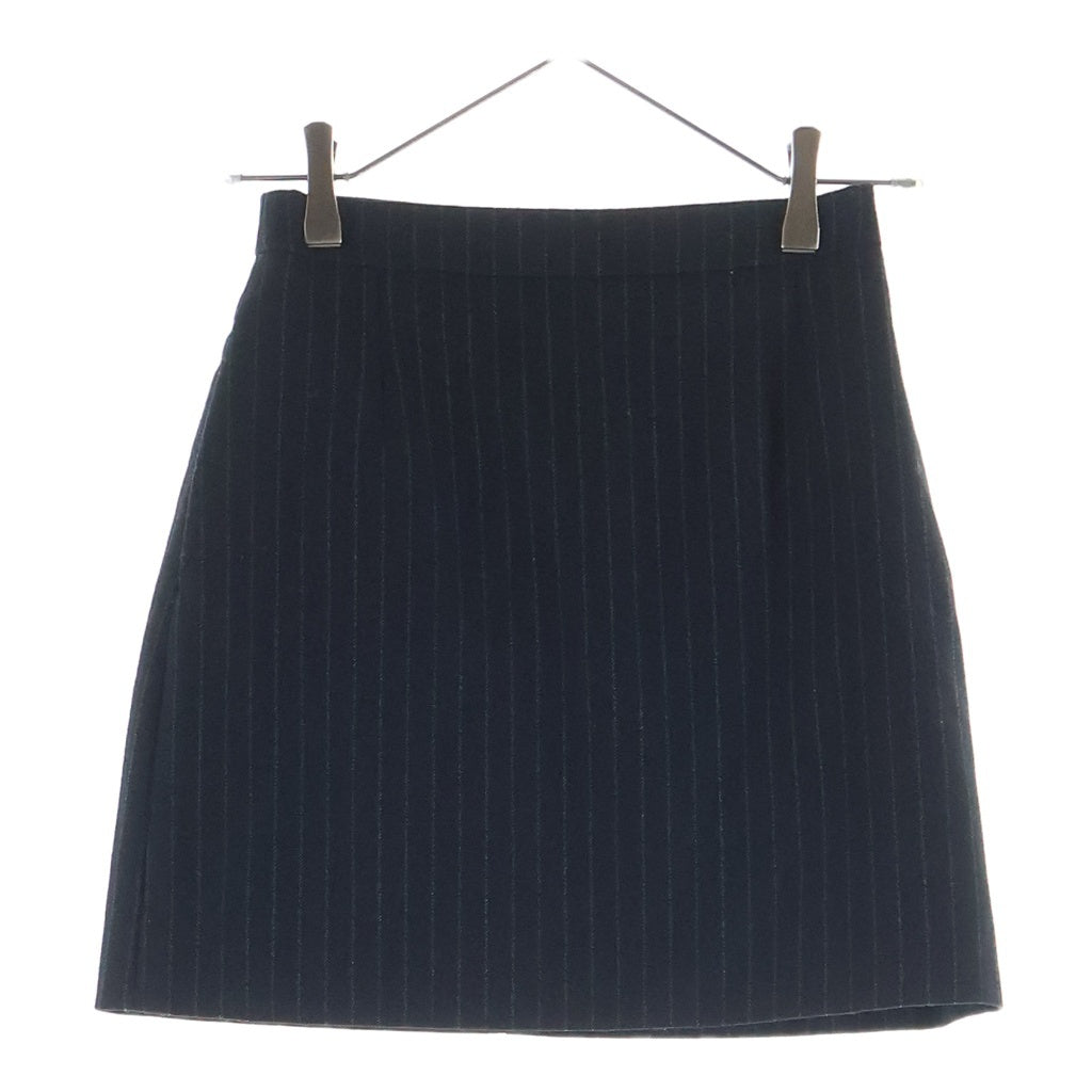 SAINT LAURENT PARIS(サンローランパリ) ウールシルクストライプ ミニスカート ブラック 580279 Y127W レディース