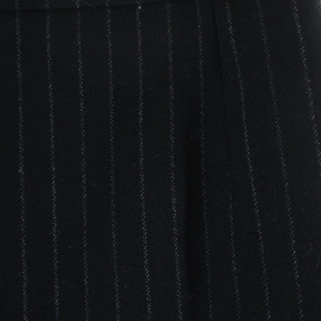 SAINT LAURENT PARIS(サンローランパリ) ウールシルクストライプ ミニスカート ブラック 580279 Y127W レディース