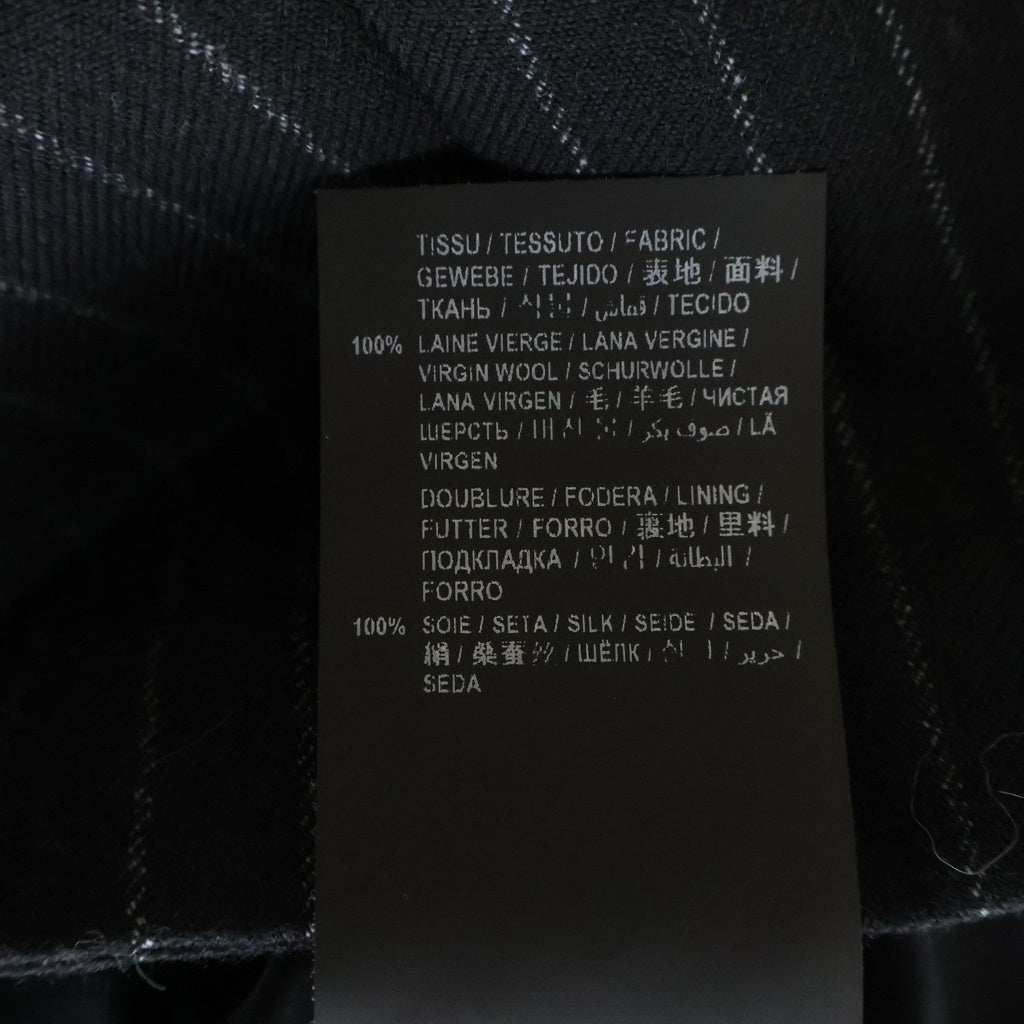 SAINT LAURENT PARIS(サンローランパリ) ウールシルクストライプ ミニスカート ブラック 580279 Y127W レディース