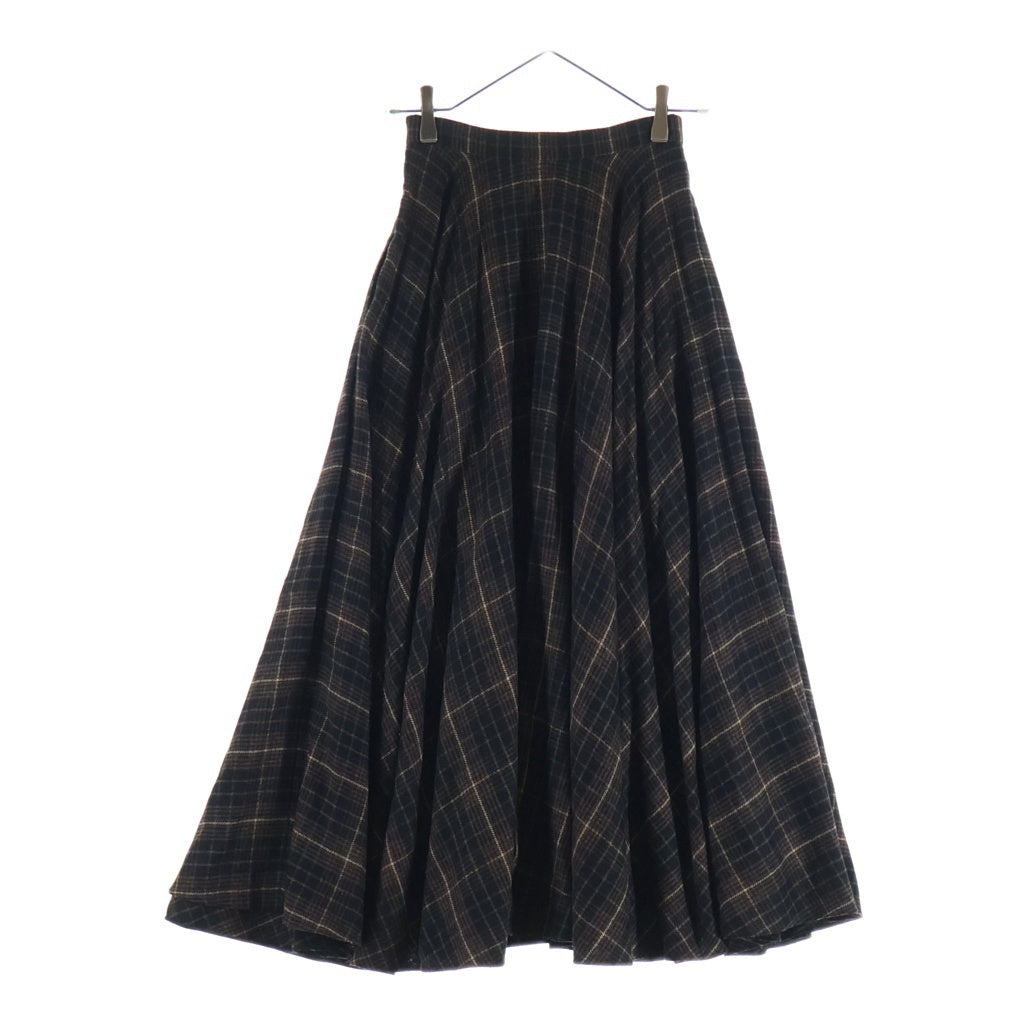 CELINE(セリーヌ) 21AW 90'S バックル付きベルト フランネル チェック ミディスカート 34 2J388344P レディース