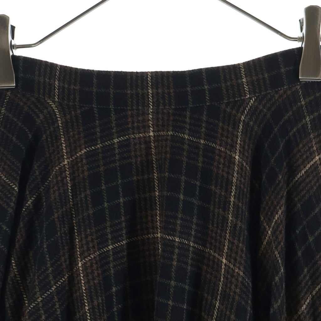 CELINE(セリーヌ) 21AW 90'S バックル付きベルト フランネル チェック ミディスカート 34 2J388344P レディース