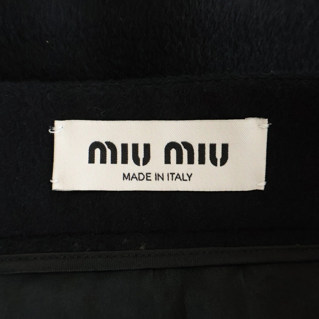 miumiu(ミュウミュウ) ベロア ミニスカート ブラック MG2050 S232 125Q レディース