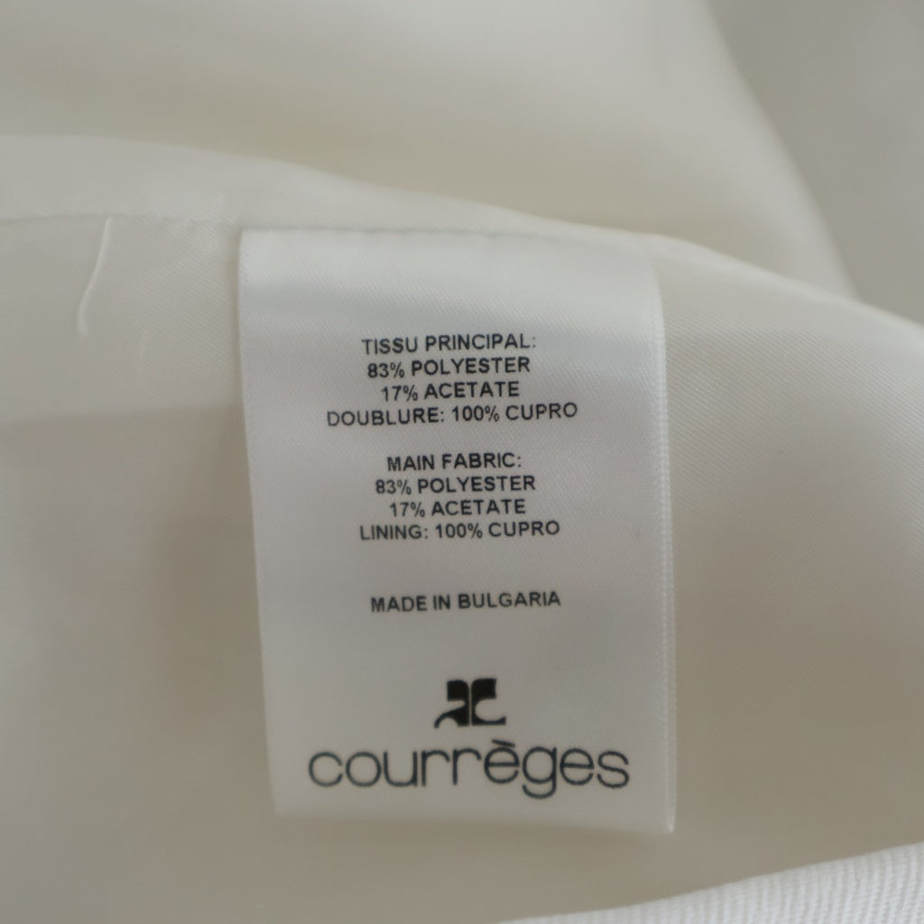 COURREGES(クレージュ) サスペンダー ミニスカート ホワイト 123CJU078PL00070001 レディース