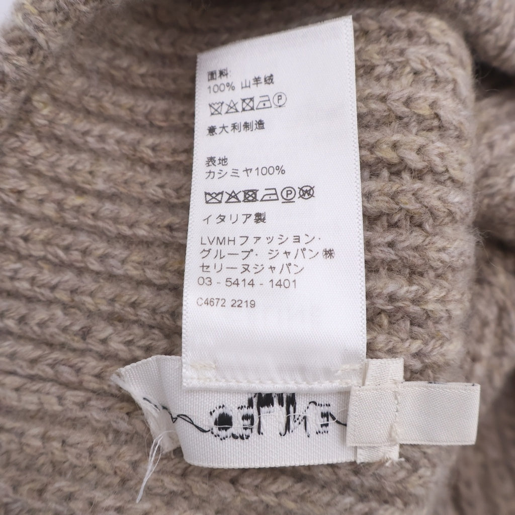 CELINE(セリーヌ) トリオンフ シームレスカシミア ニット帽 ベージュ 2AA32384D レディース